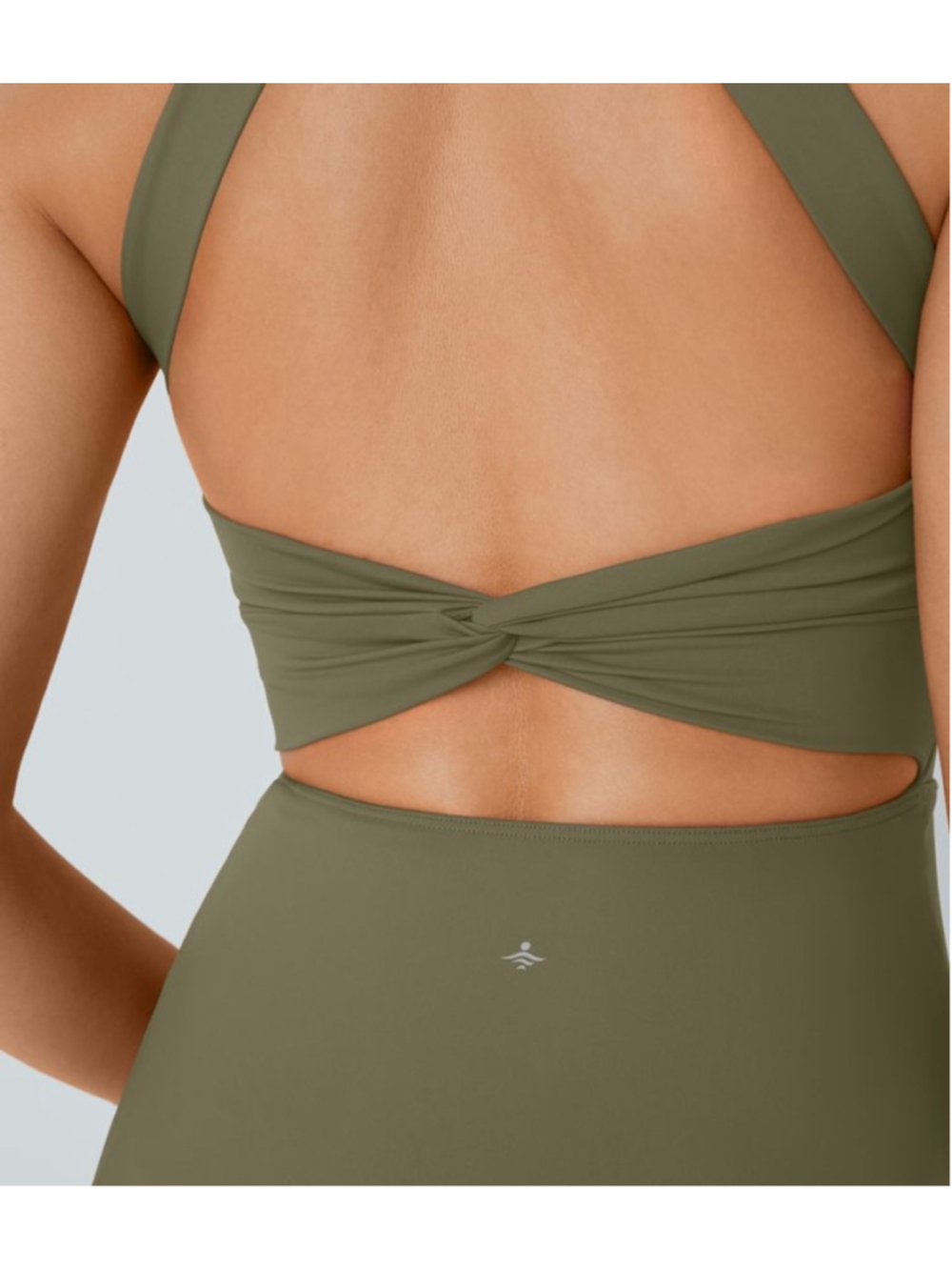 Halara Easy Peezy Flare Mini Activewear Dress Size XL NWT Withered Green (Olive) - Picture 9 of 9